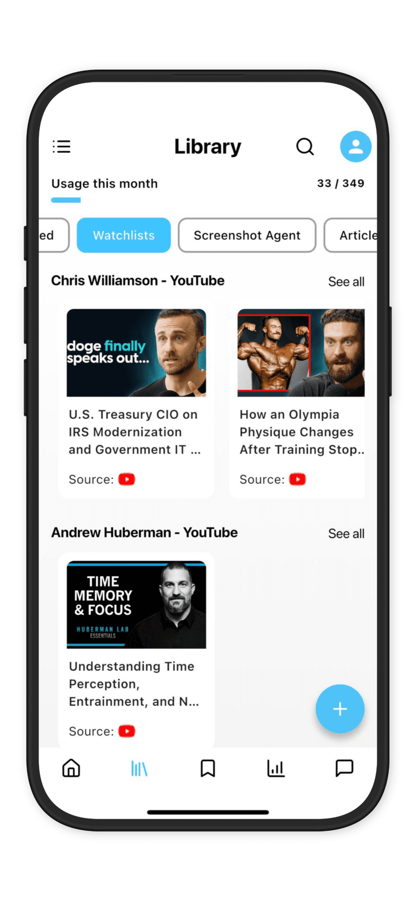 Subscriptions Screenshot